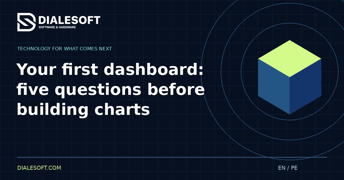 Your first dashboard: five questions before building charts